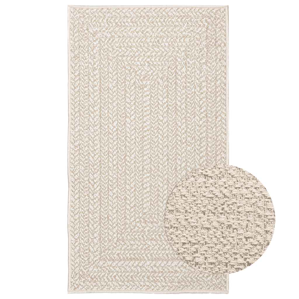 vidaXL Rug ZIZUR Cream 60x110 cm Jute Look Indoor and Outdoor