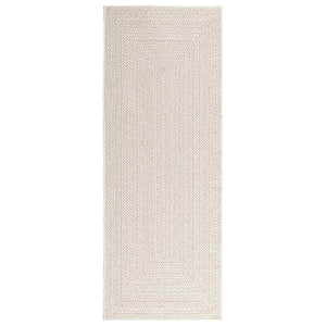 vidaXL Rug ZIZUR Cream 80x200 cm Jute Look Indoor and Outdoor