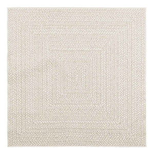 vidaXL Rug ZIZUR Cream 120x120 cm Jute Look Indoor and Outdoor