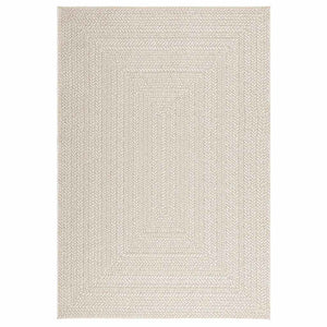 vidaXL Rug ZIZUR Cream 140x200 cm Jute Look Indoor and Outdoor