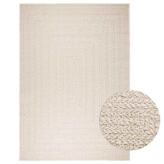 vidaXL Rug ZIZUR Cream 200x290 cm Jute Look Indoor and Outdoor