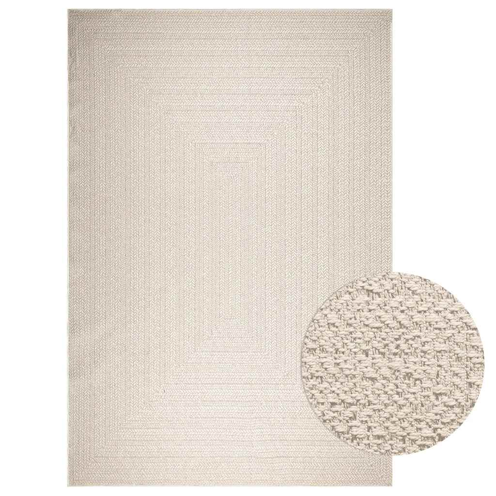 vidaXL Rug ZIZUR Cream 240x340 cm Jute Look Indoor and Outdoor