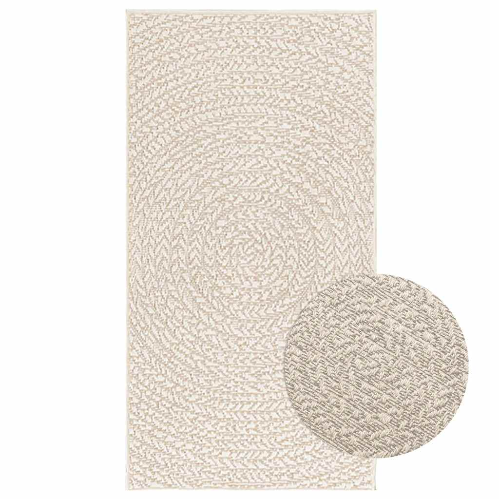 vidaXL Rug ZIZUR Cream 60x110 cm Jute Look Indoor and Outdoor