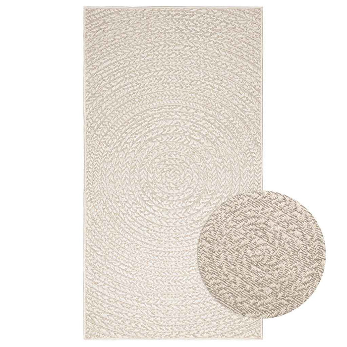 vidaXL Rug ZIZUR Cream 80x150 cm Jute Look Indoor and Outdoor