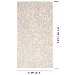 vidaXL Rug ZIZUR Cream 80x150 cm Jute Look Indoor and Outdoor