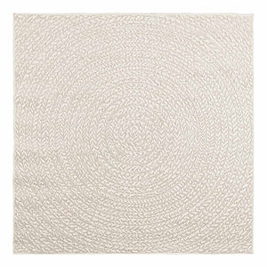 vidaXL Rug ZIZUR Cream 120x120 cm Jute Look Indoor and Outdoor