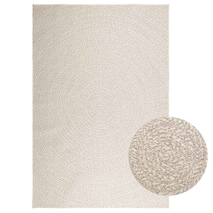 vidaXL Rug ZIZUR Cream 160x230 cm Jute Look Indoor and Outdoor