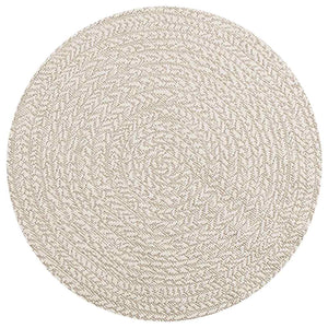 vidaXL Rug ZIZUR Cream Ø 90 cm Jute Look Indoor and Outdoor