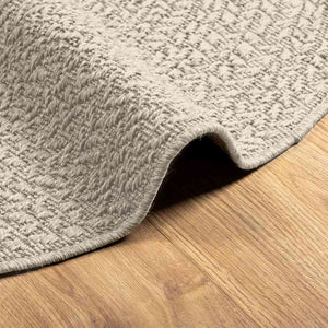 vidaXL Rug ZIZUR Cream Ø 90 cm Jute Look Indoor and Outdoor