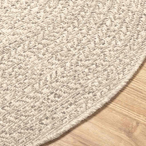 vidaXL Rug ZIZUR Cream Ø 90 cm Jute Look Indoor and Outdoor