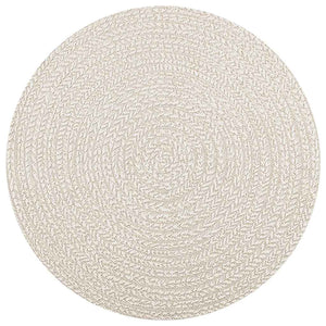 vidaXL Rug ZIZUR Cream Ø 120 cm Jute Look Indoor and Outdoor