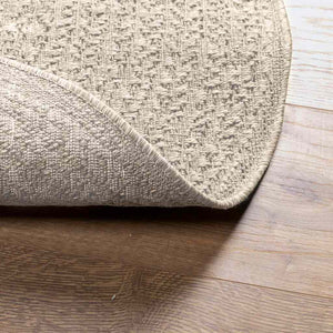 vidaXL Rug ZIZUR Cream Ø 120 cm Jute Look Indoor and Outdoor