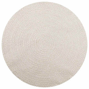 vidaXL Rug ZIZUR Cream Ø 160 cm Jute Look Indoor and Outdoor