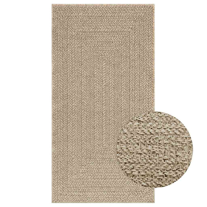 vidaXL Rug ZIZUR Beige 80x150 cm Jute Look Indoor and Outdoor