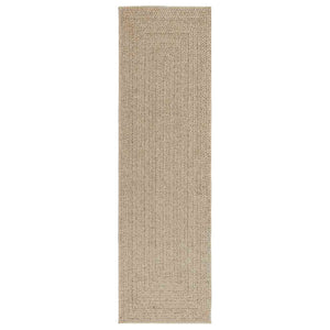 vidaXL Rug ZIZUR Beige 80x250 cm Jute Look Indoor and Outdoor