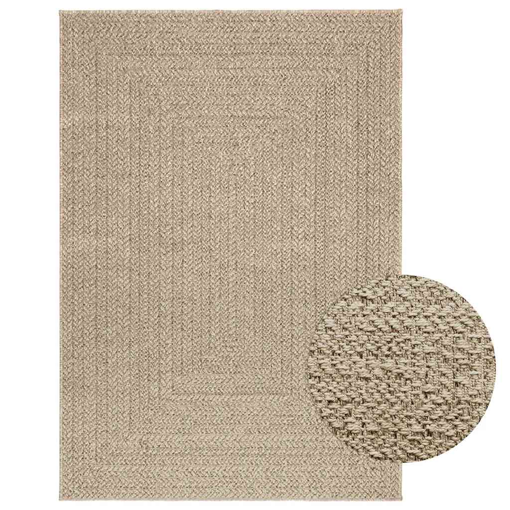 vidaXL Rug ZIZUR Beige 120x170 cm Jute Look Indoor and Outdoor