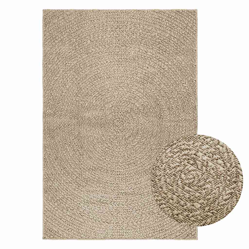 vidaXL Rug ZIZUR Beige 120x170 cm Jute Look Indoor and Outdoor