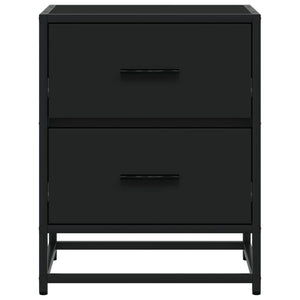 vidaXL Bedside Cabinet Black 40x31x50 cm Engineered Wood