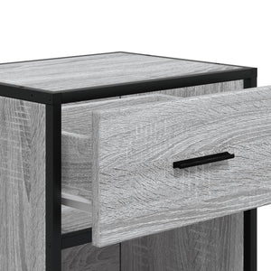 vidaXL Bedside Cabinet Grey Sonoma 40x31x50 cm Engineered Wood