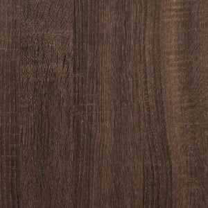 vidaXL Bedside Cabinet Brown Oak 60x31x60 cm Engineered Wood and Metal