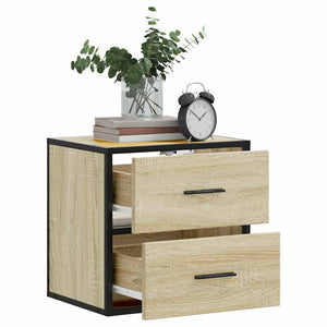 vidaXL Wall-mounted Bedside Cabinet Sonoma Oak 40x31x39.5 cm