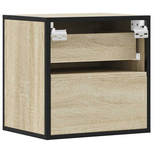 vidaXL Wall-mounted Bedside Cabinet Sonoma Oak 40x31x39.5 cm