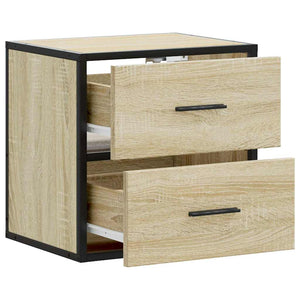 vidaXL Wall-mounted Bedside Cabinet Sonoma Oak 40x31x39.5 cm