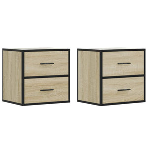 vidaXL Wall-mounted Bedside Cabinets 2 pcs Sonoma Oak 40x31x39.5 cm