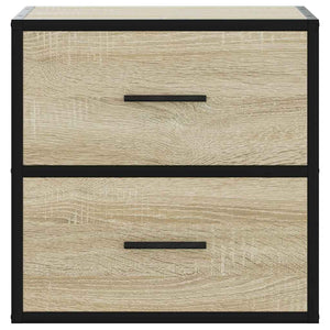 vidaXL Wall-mounted Bedside Cabinets 2 pcs Sonoma Oak 40x31x39.5 cm