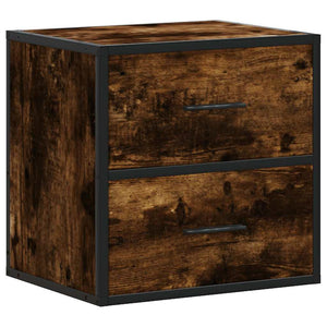 vidaXL Wall-mounted Bedside Cabinet Smoked Oak 40x31x39.5 cm