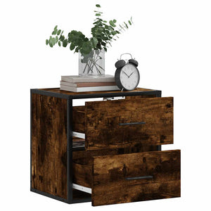 vidaXL Wall-mounted Bedside Cabinet Smoked Oak 40x31x39.5 cm