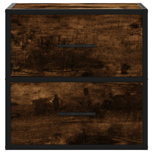 vidaXL Wall-mounted Bedside Cabinet Smoked Oak 40x31x39.5 cm