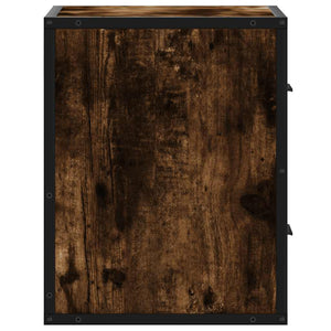 vidaXL Wall-mounted Bedside Cabinet Smoked Oak 40x31x39.5 cm