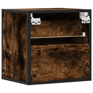 vidaXL Wall-mounted Bedside Cabinet Smoked Oak 40x31x39.5 cm