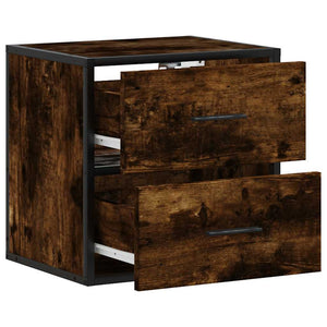 vidaXL Wall-mounted Bedside Cabinets 2 pcs Smoked Oak 40x31x39.5 cm