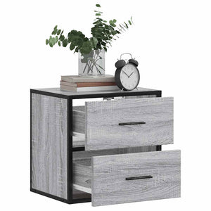 vidaXL Wall-mounted Bedside Cabinets 2 pcs Grey Sonoma 40x31x39.5 cm