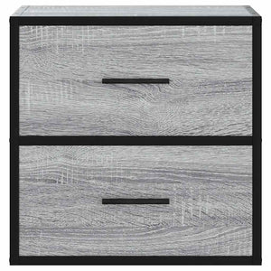 vidaXL Wall-mounted Bedside Cabinets 2 pcs Grey Sonoma 40x31x39.5 cm