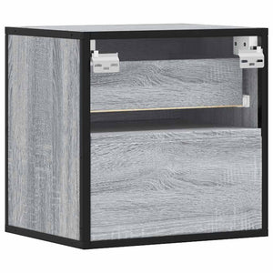 vidaXL Wall-mounted Bedside Cabinets 2 pcs Grey Sonoma 40x31x39.5 cm