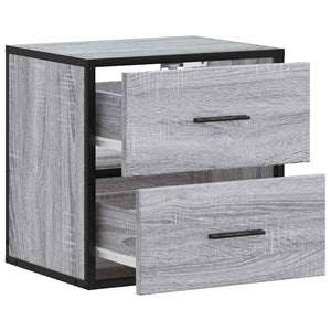 vidaXL Wall-mounted Bedside Cabinets 2 pcs Grey Sonoma 40x31x39.5 cm