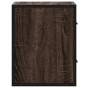 vidaXL Wall-mounted Bedside Cabinet Brown Oak 40x31x39.5 cm