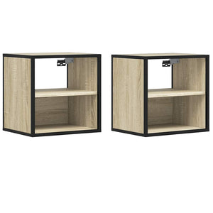 vidaXL Wall-mounted Bedside Cabinets 2 pcs Sonoma Oak 40x31x39.5 cm