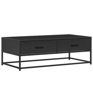 vidaXL Coffee Table Black 100x50x35 cm Engineered Wood and Metal