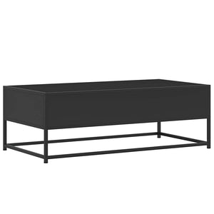 vidaXL Coffee Table Black 100x50x35 cm Engineered Wood and Metal