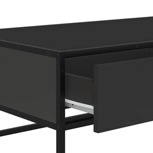 vidaXL Coffee Table Black 100x50x35 cm Engineered Wood and Metal