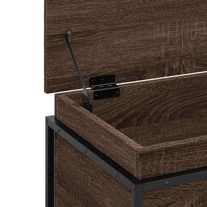 vidaXL Storage Box with Lid Brown Oak 60x40x51.5 cm Engineered Wood