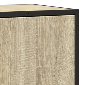 vidaXL Sideboard Sonoma Oak 35.5x35x76 cm Engineered Wood and Metal