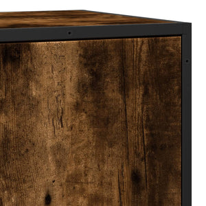 vidaXL Sideboard Smoked Oak 35.5x35x76 cm Engineered Wood and Metal