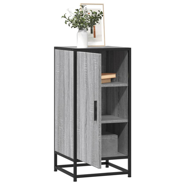 vidaXL Sideboard Grey Sonoma 35.5x35x76 cm Engineered Wood and Metal