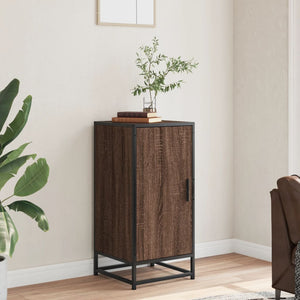 vidaXL Sideboard Brown Oak 35.5x35x76 cm Engineered Wood and Metal