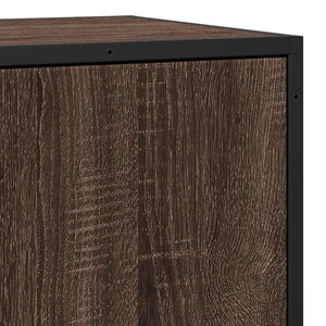 vidaXL Sideboard Brown Oak 35.5x35x76 cm Engineered Wood and Metal